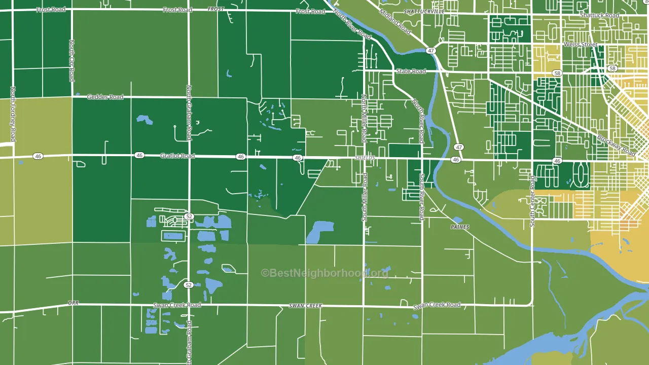 48609, MI block-group voter-turnout map