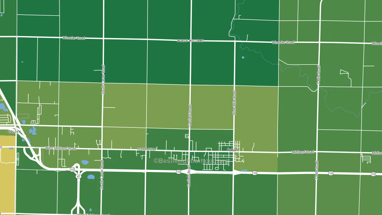 48611, MI block-group voter-turnout map