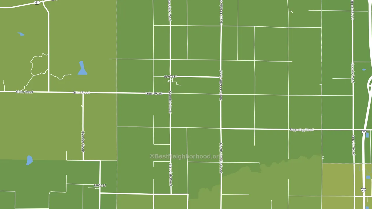 48613, MI block-group voter-turnout map