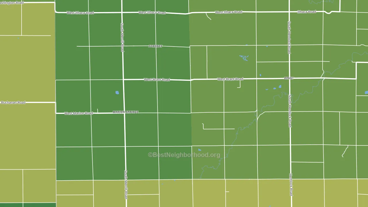 48614, MI block-group voter-turnout map