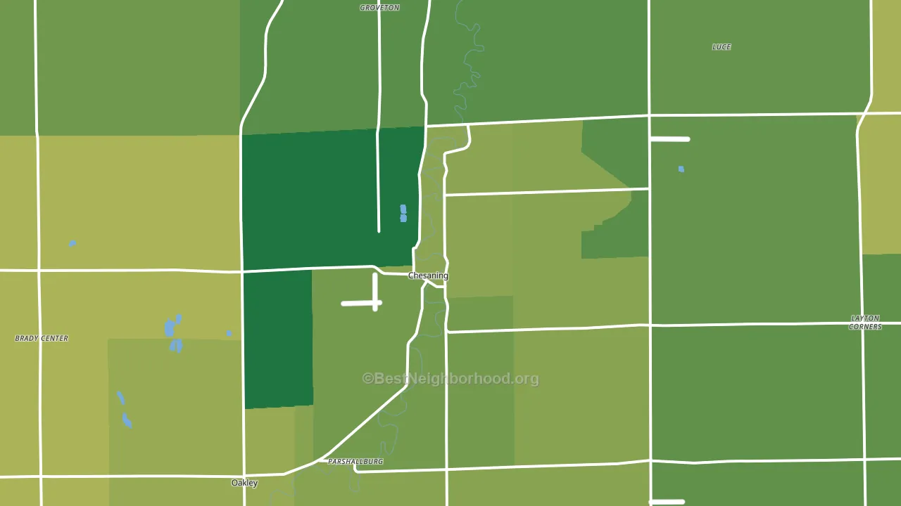 48616, MI block-group voter-turnout map