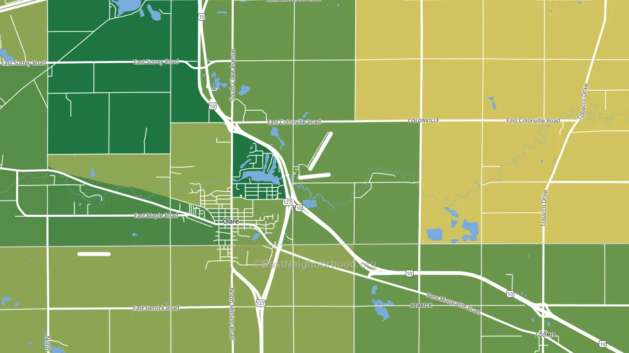 48617, MI block-group voter-turnout map