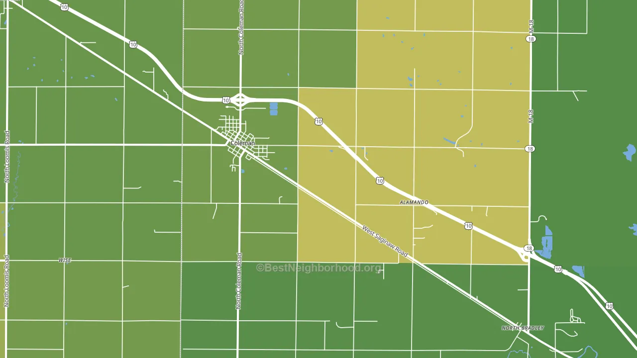 48618, MI block-group voter-turnout map