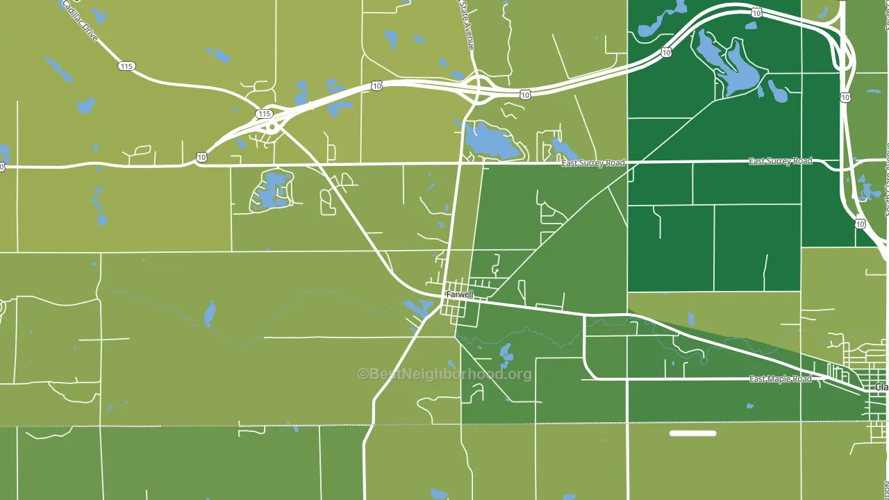 48622, MI block-group voter-turnout map