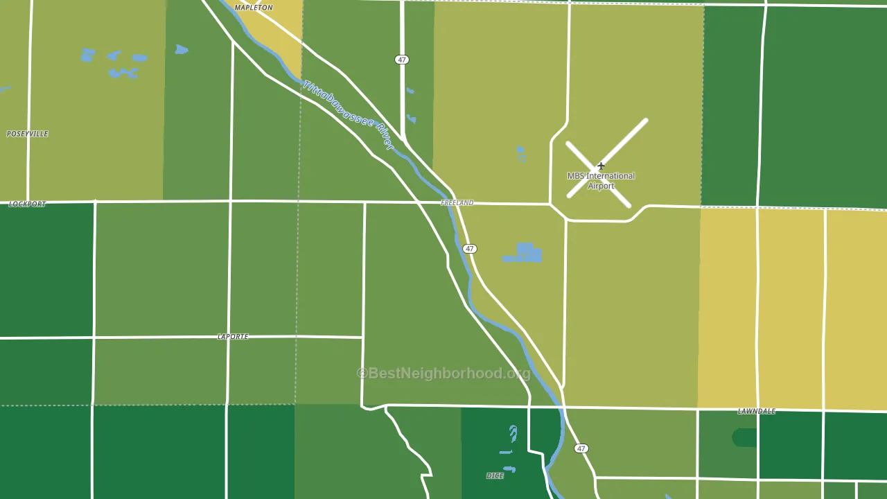 48623, MI block-group voter-turnout map
