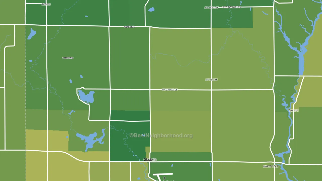 48624, MI block-group voter-turnout map