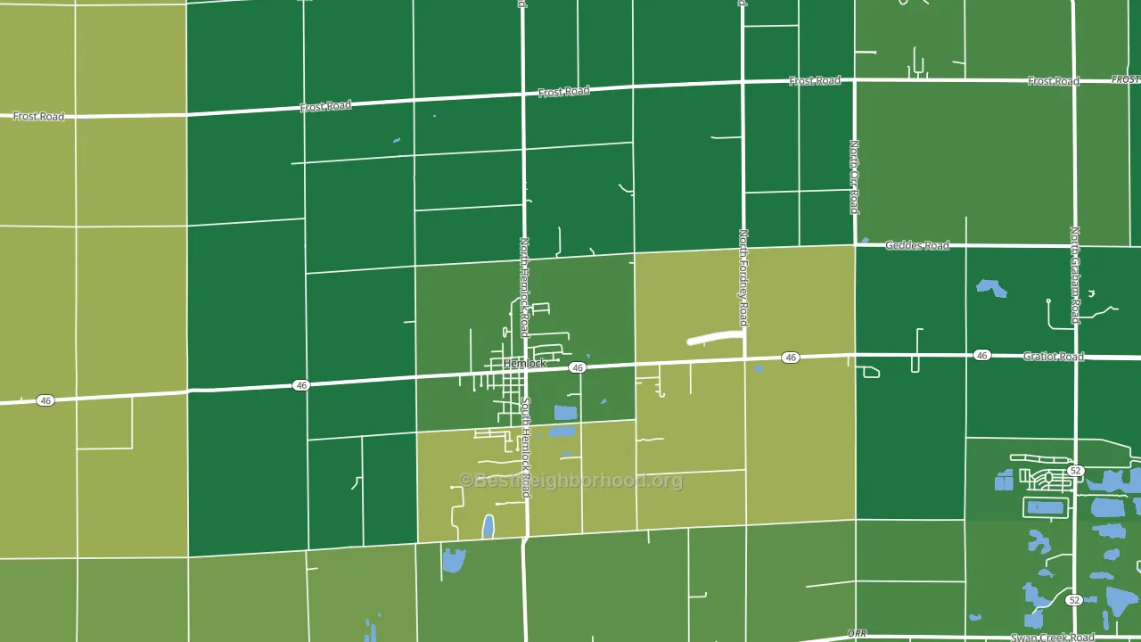 48626, MI block-group voter-turnout map