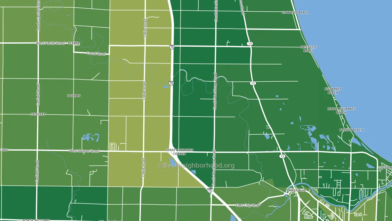 48631, MI block-group voter-turnout map