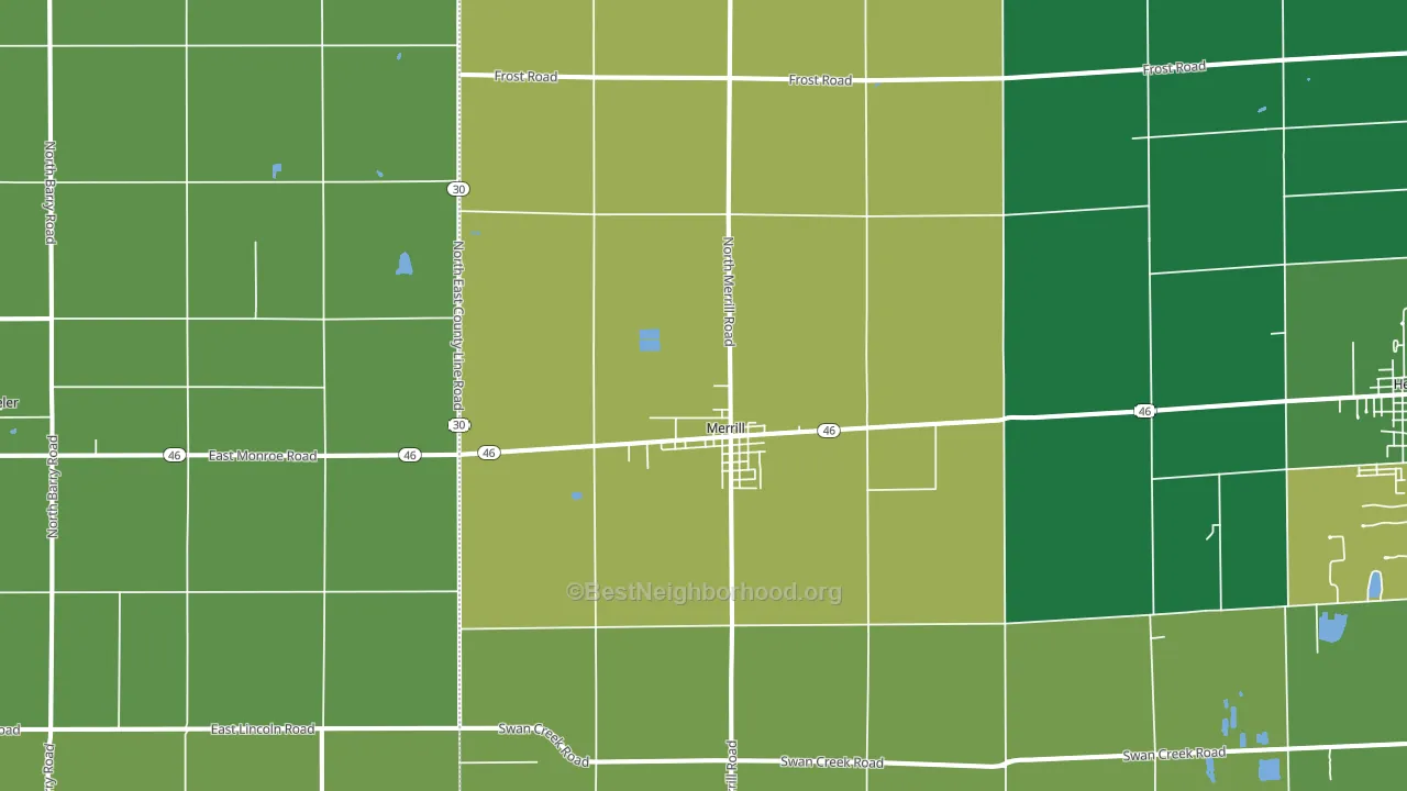 48637, MI block-group voter-turnout map