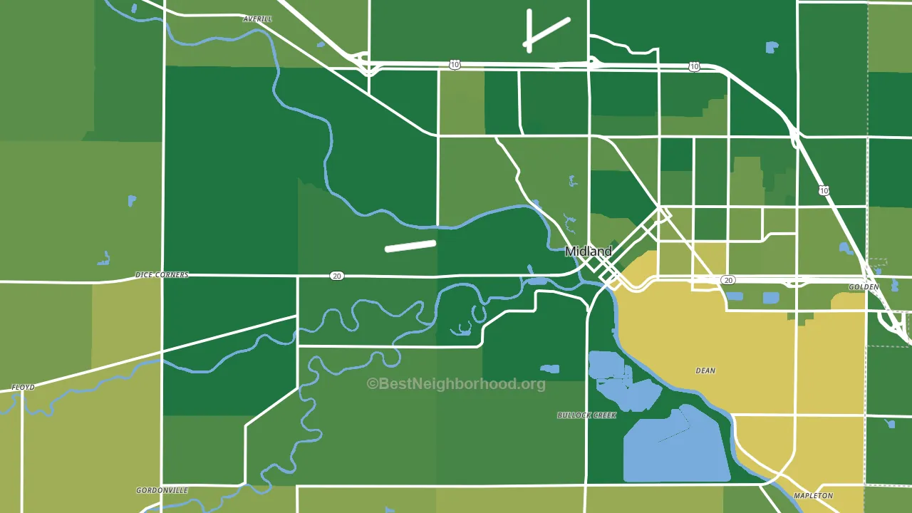 48640, MI block-group voter-turnout map
