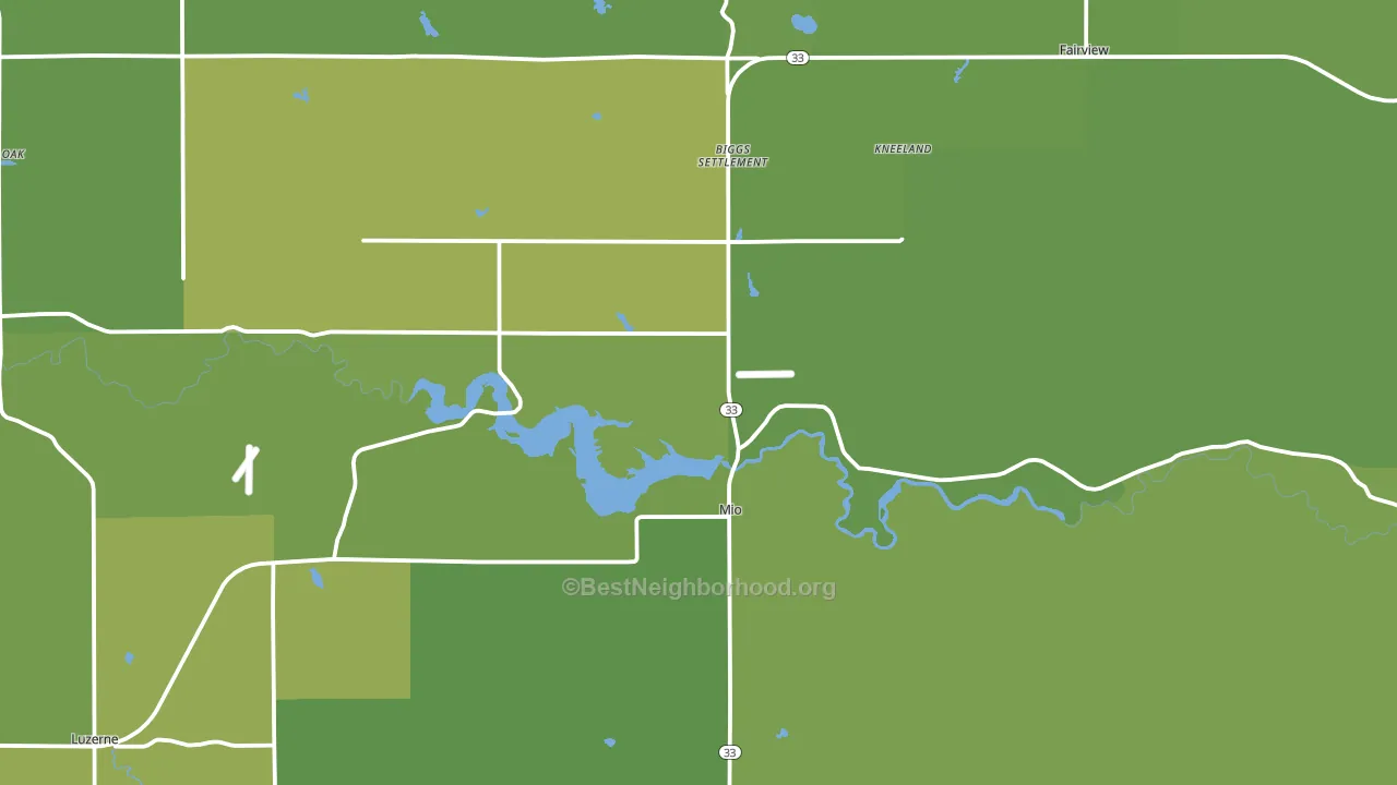 48647, MI block-group voter-turnout map