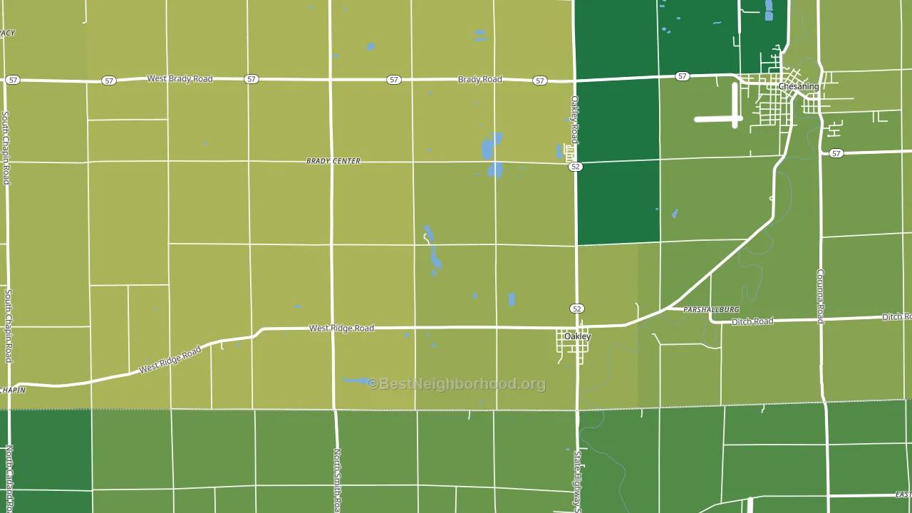 48649, MI block-group voter-turnout map