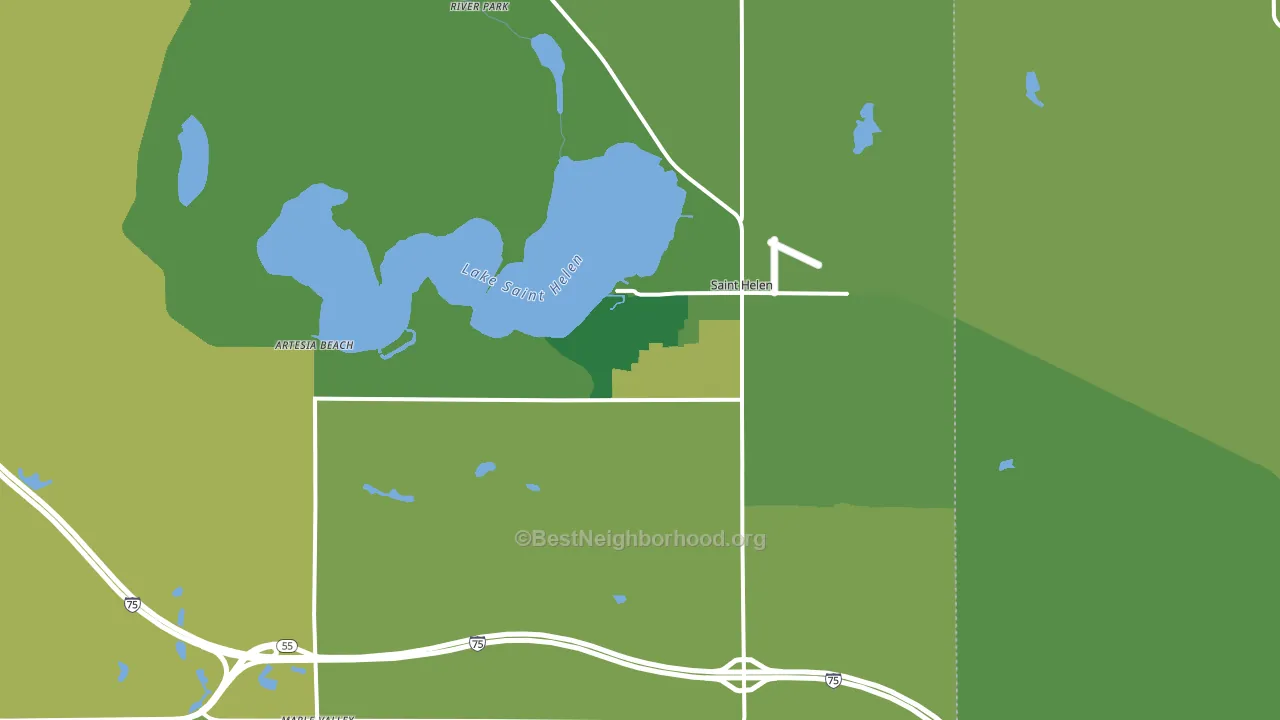 48656, MI block-group voter-turnout map
