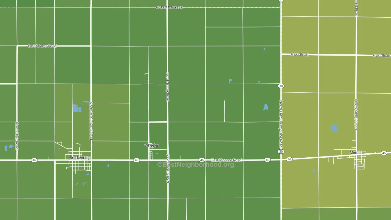 48662, MI block-group voter-turnout map