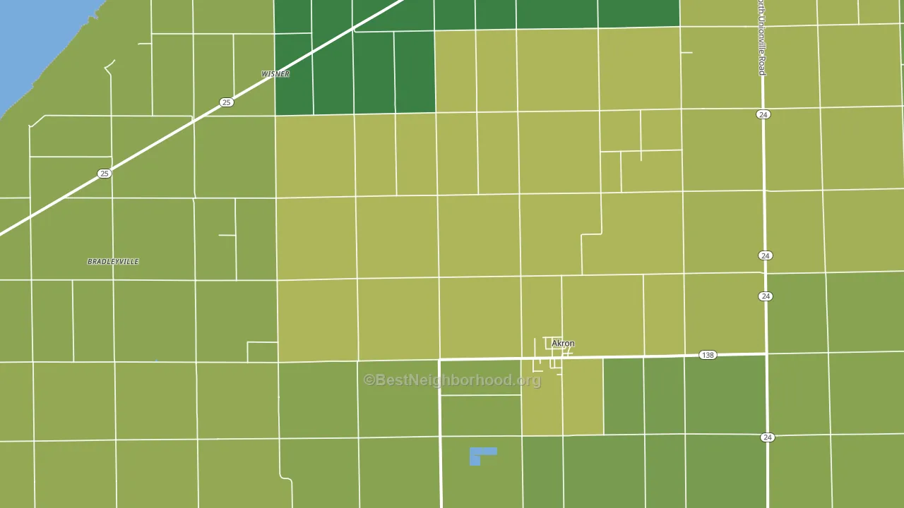 48701, MI block-group voter-turnout map