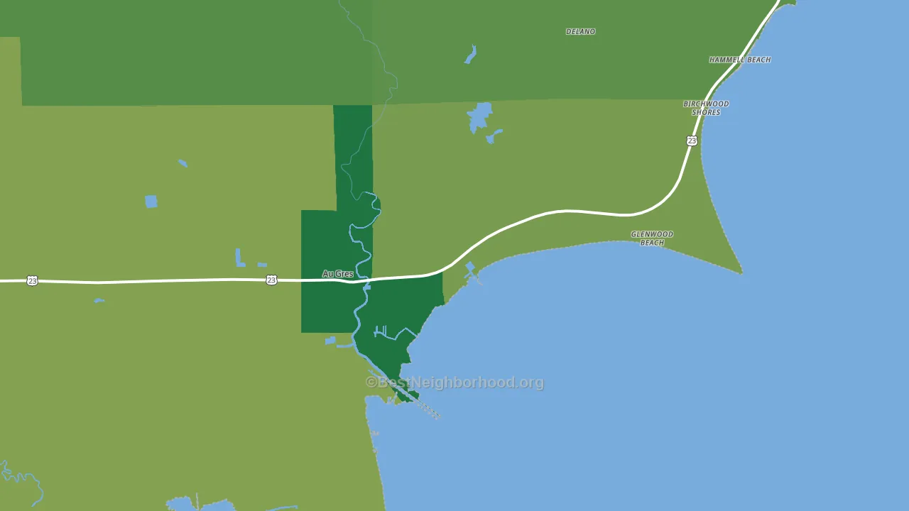 48703, MI block-group voter-turnout map