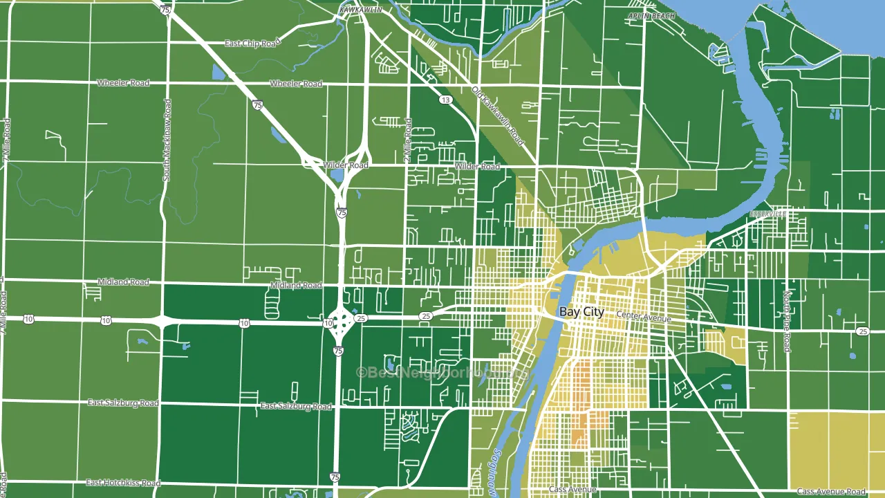 48706, MI block-group voter-turnout map