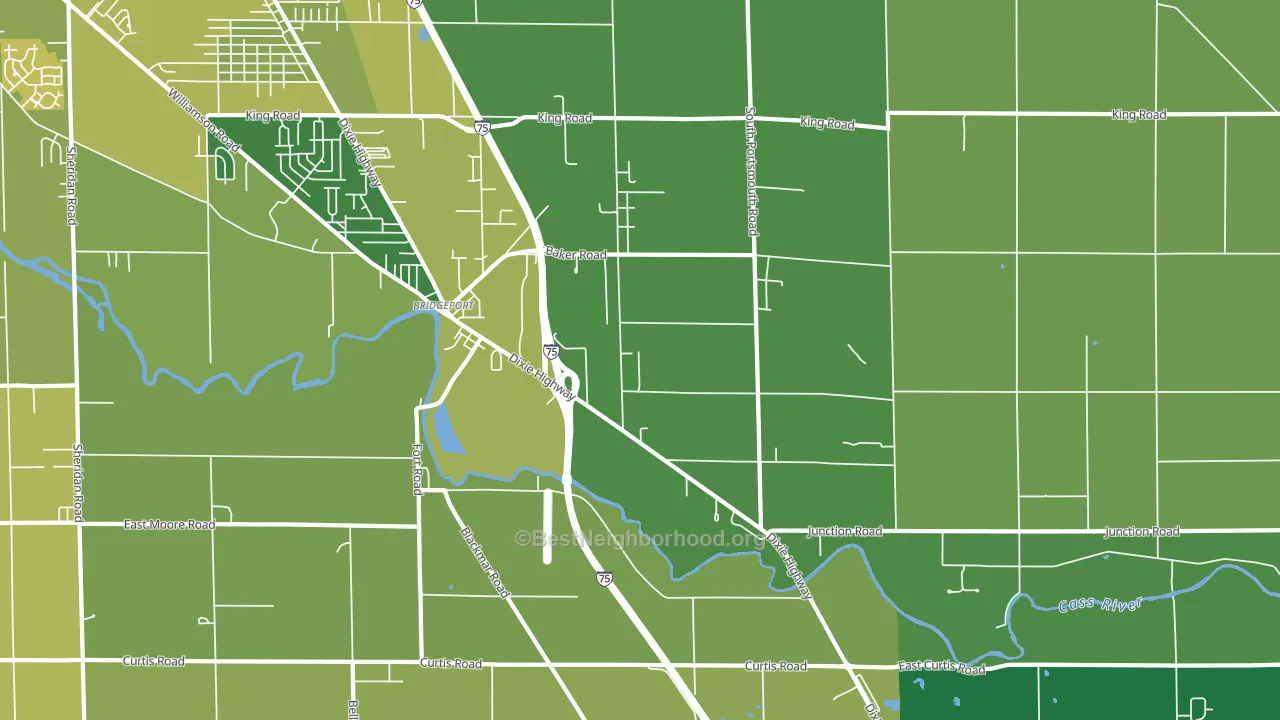 48722, MI block-group voter-turnout map