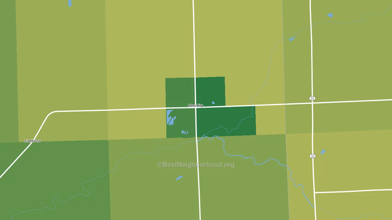 48726, MI block-group voter-turnout map