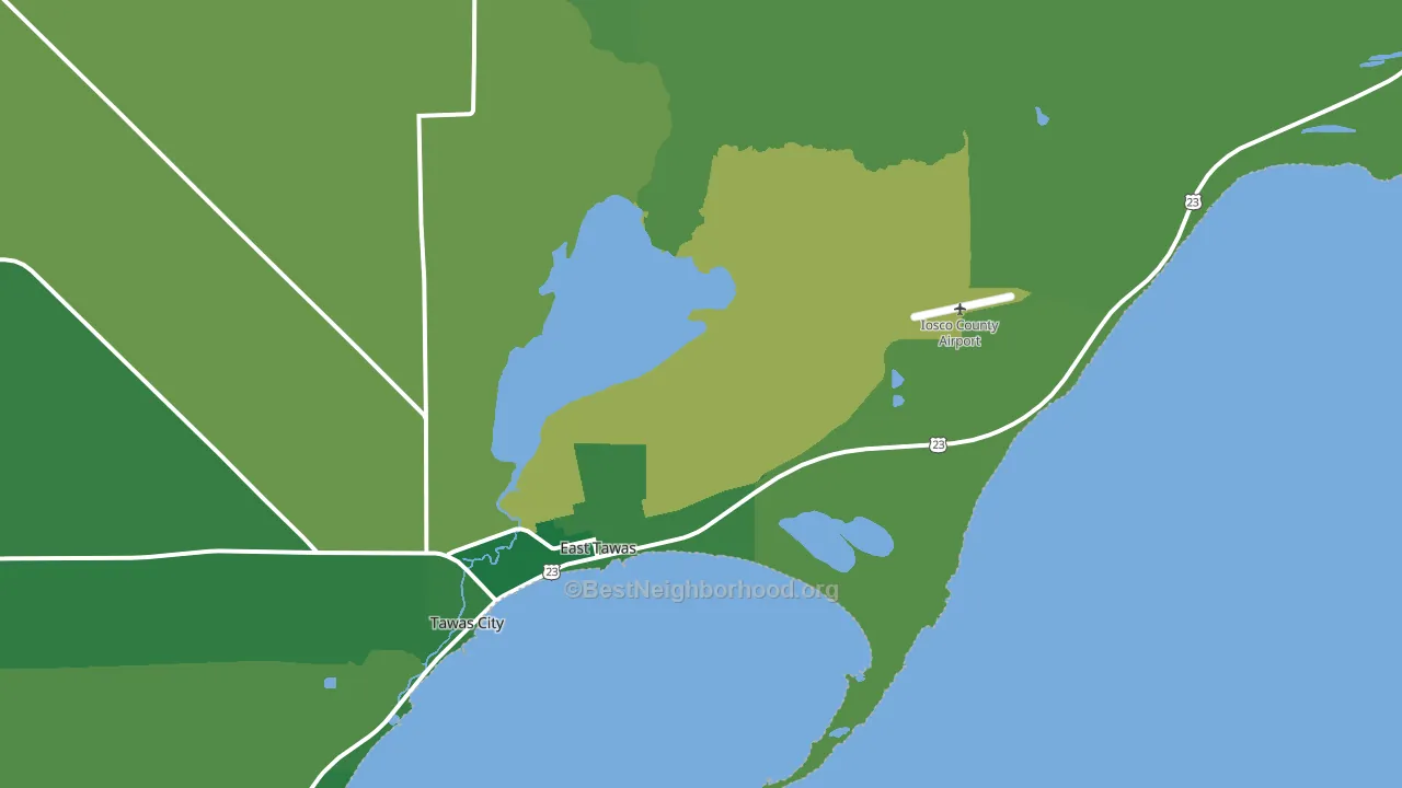 48730, MI block-group voter-turnout map