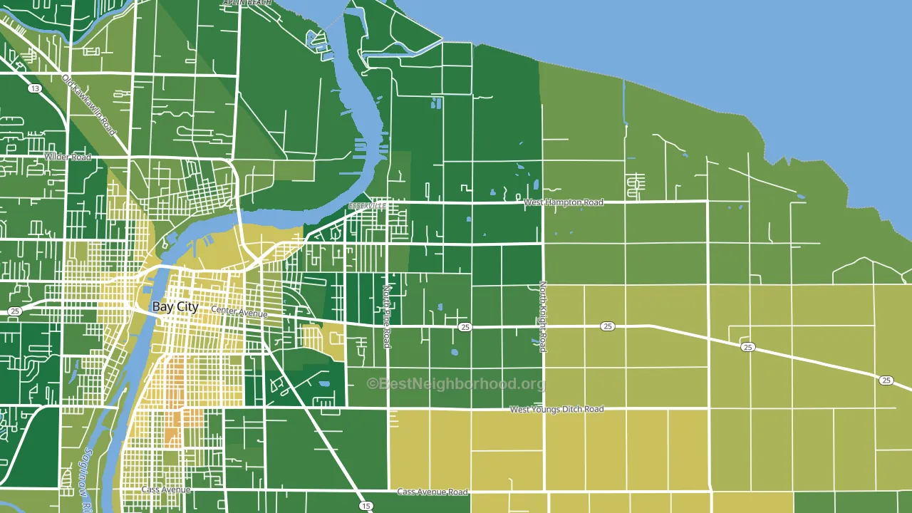 48732, MI block-group voter-turnout map