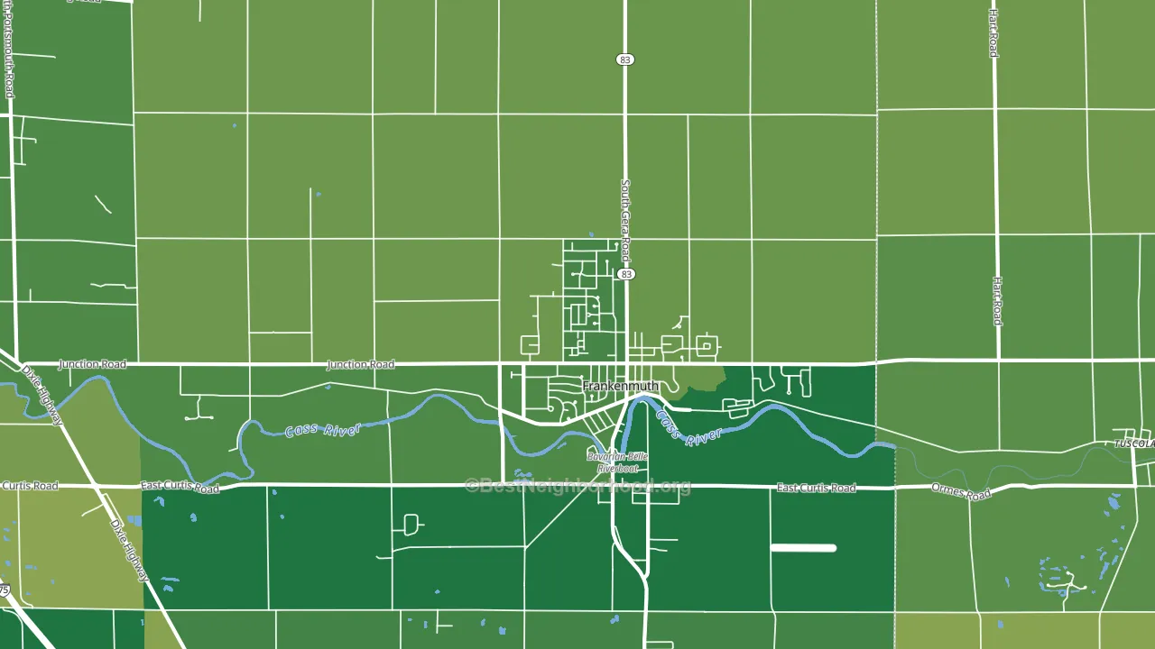 48734, MI block-group voter-turnout map