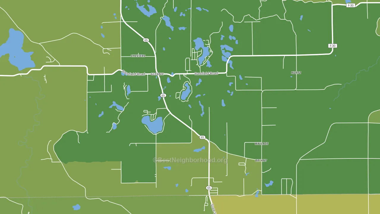 48737, MI block-group voter-turnout map