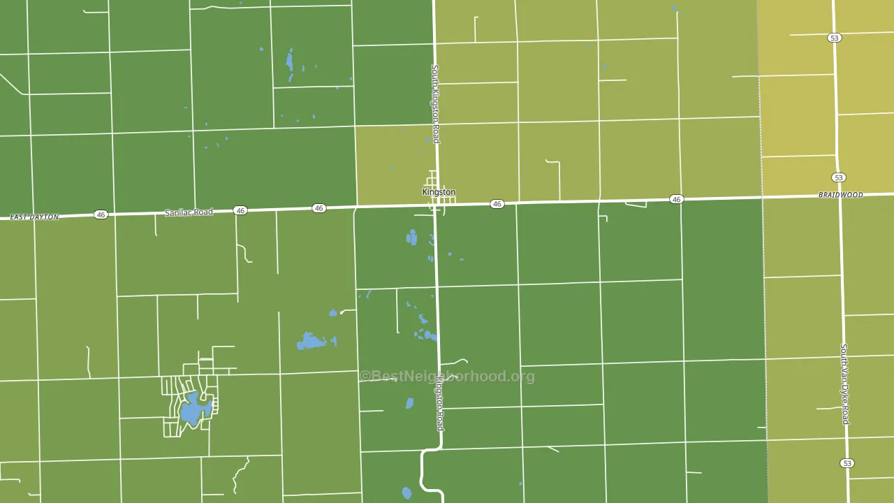 48741, MI block-group voter-turnout map