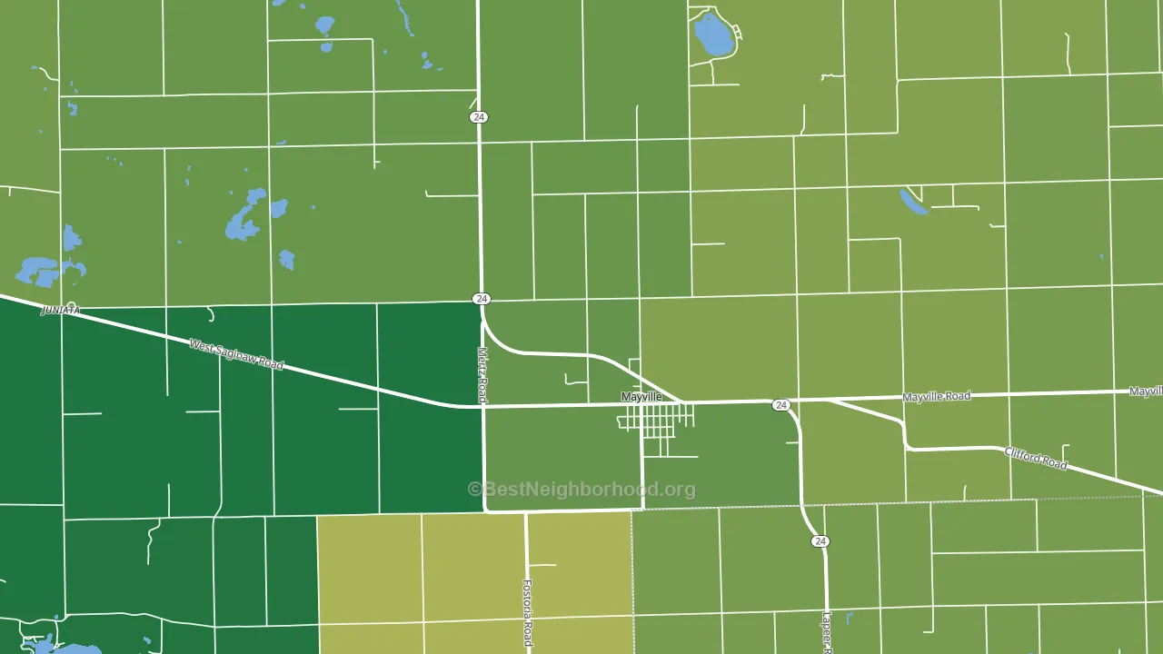 48744, MI block-group voter-turnout map