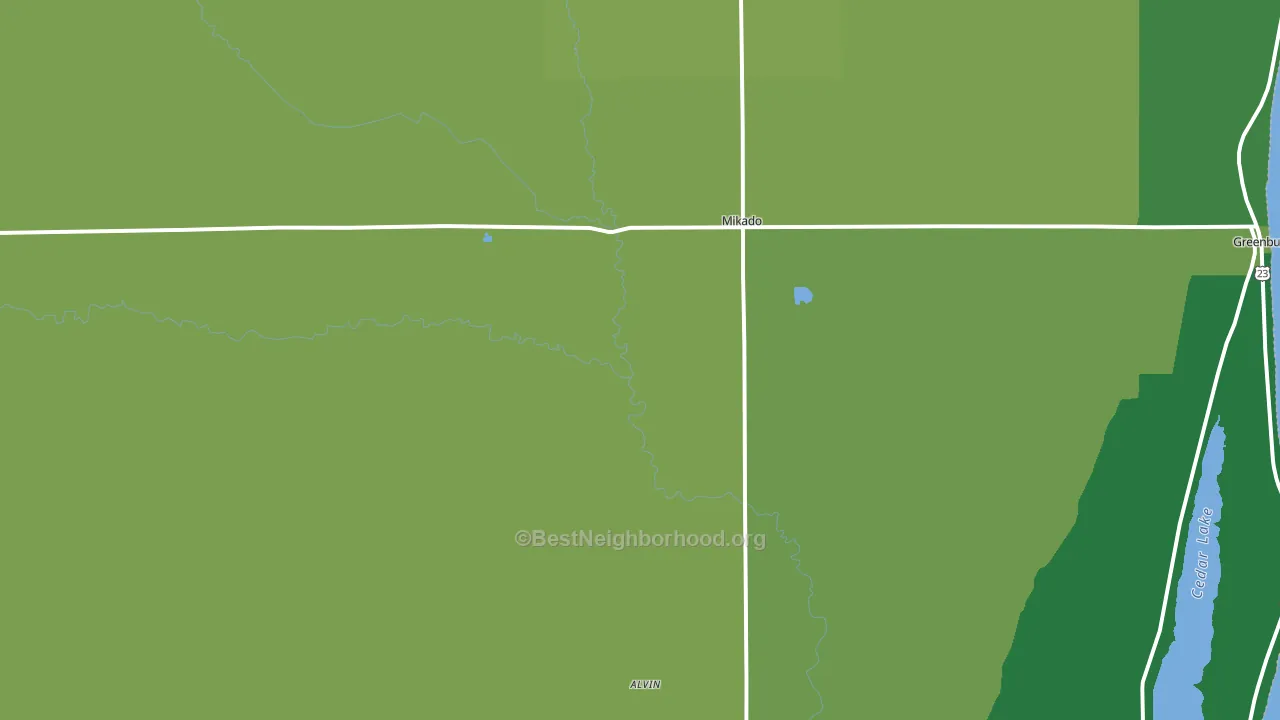 48745, MI block-group voter-turnout map