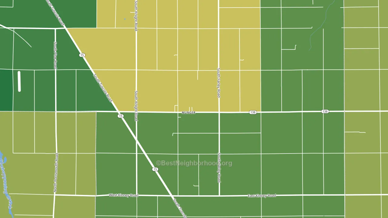 48747, MI block-group voter-turnout map