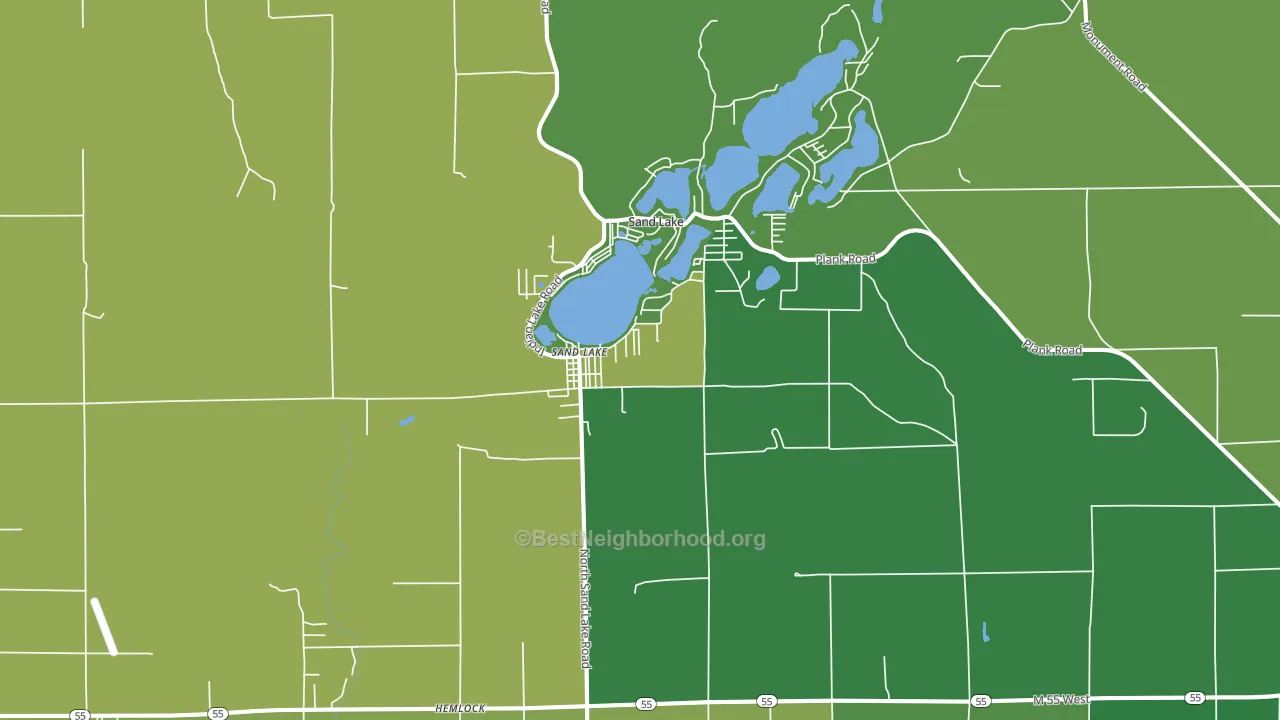 48748, MI block-group voter-turnout map