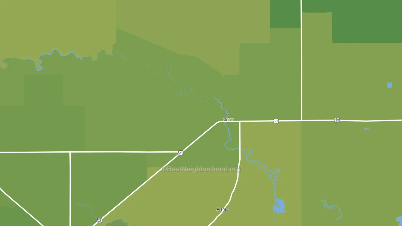 48749, MI block-group voter-turnout map