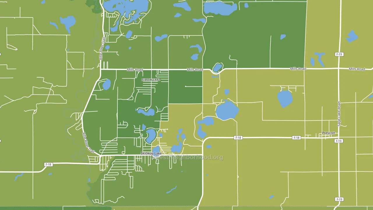 48756, MI block-group voter-turnout map