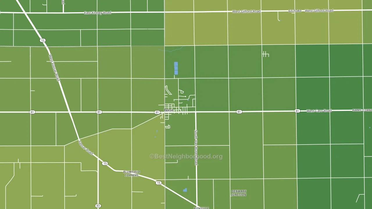 48757, MI block-group voter-turnout map