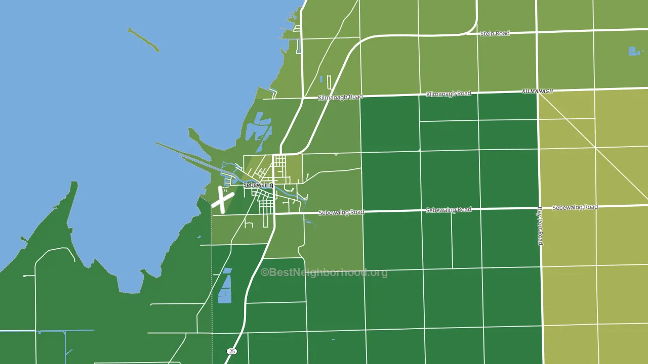 48759, MI block-group voter-turnout map