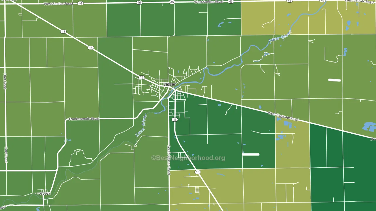 48768, MI block-group voter-turnout map