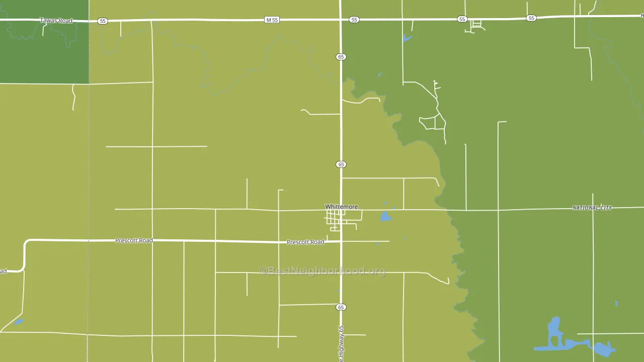 48770, MI block-group voter-turnout map