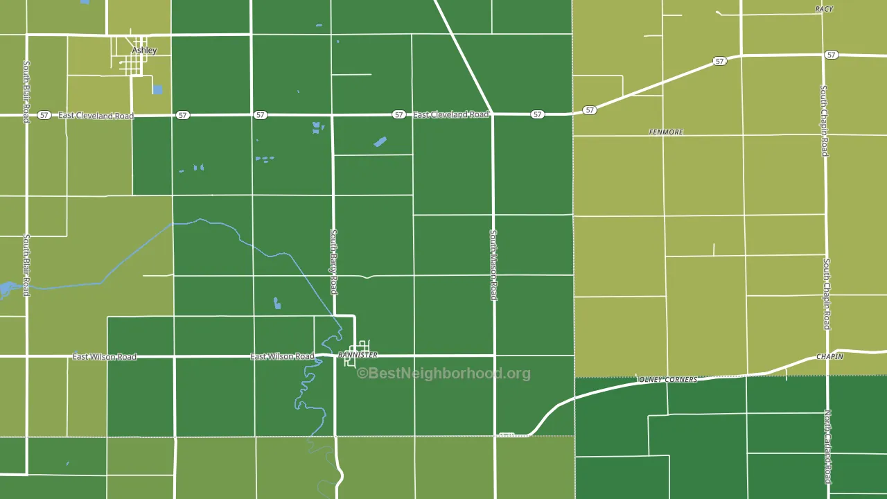48807, MI block-group voter-turnout map