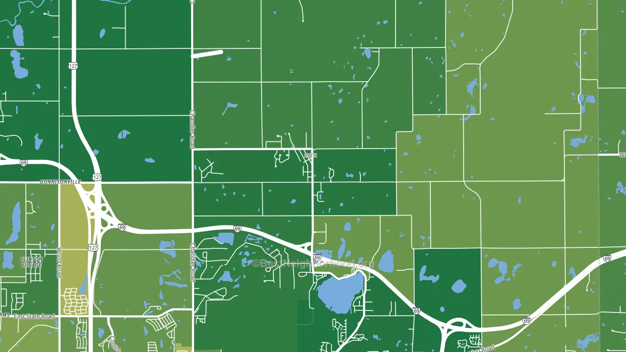 48808, MI block-group voter-turnout map