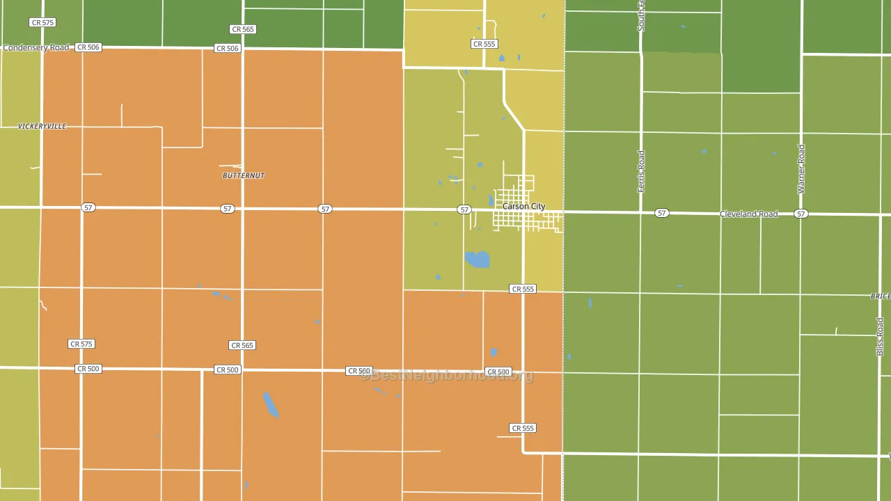 48811, MI block-group voter-turnout map