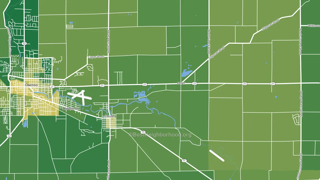 48817, MI block-group voter-turnout map