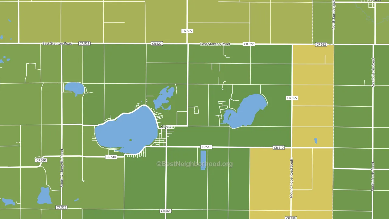 48818, MI block-group voter-turnout map