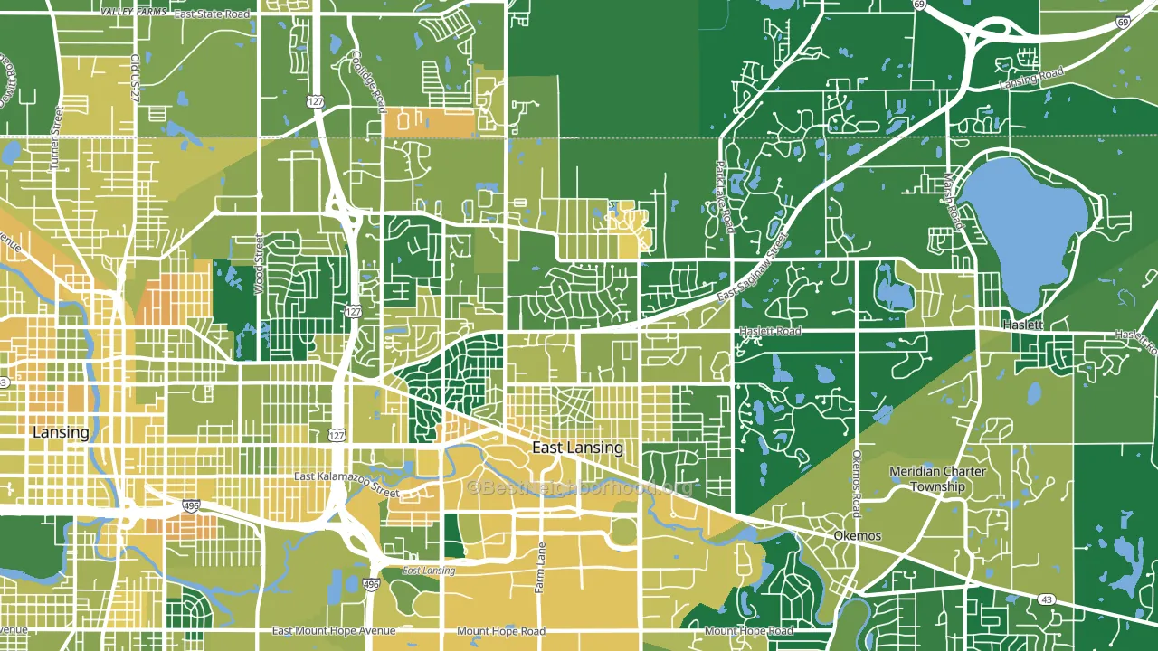 48823, MI block-group voter-turnout map