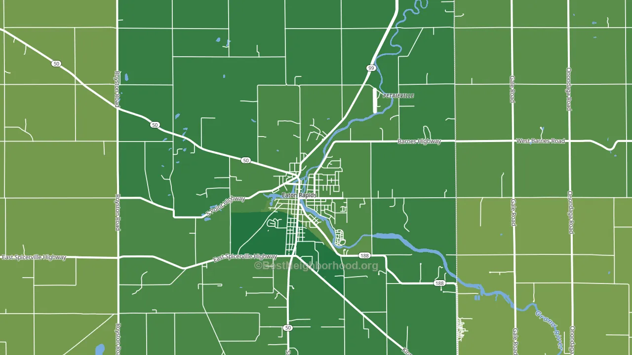 48827, MI block-group voter-turnout map