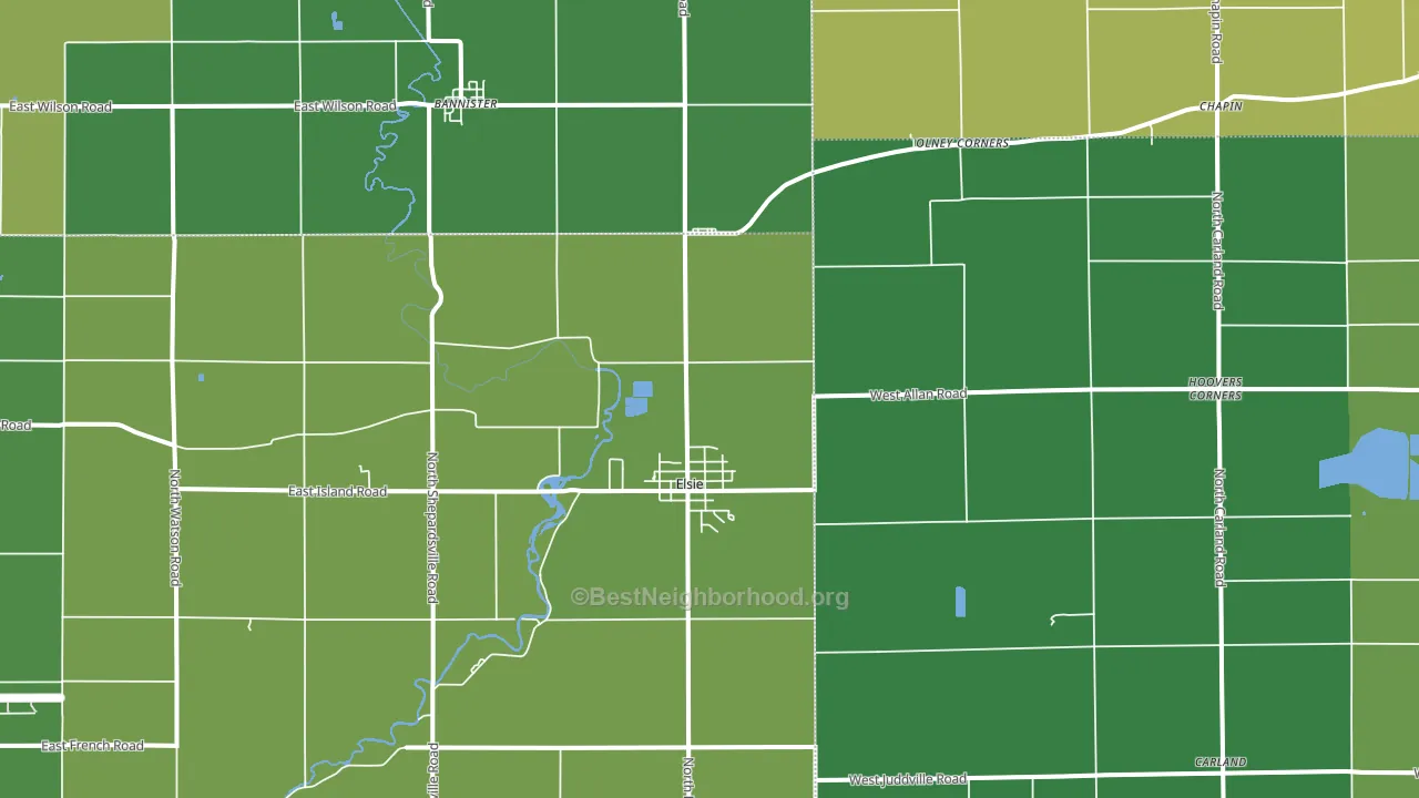 48831, MI block-group voter-turnout map