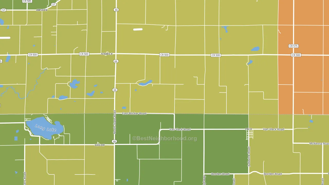 48834, MI block-group voter-turnout map