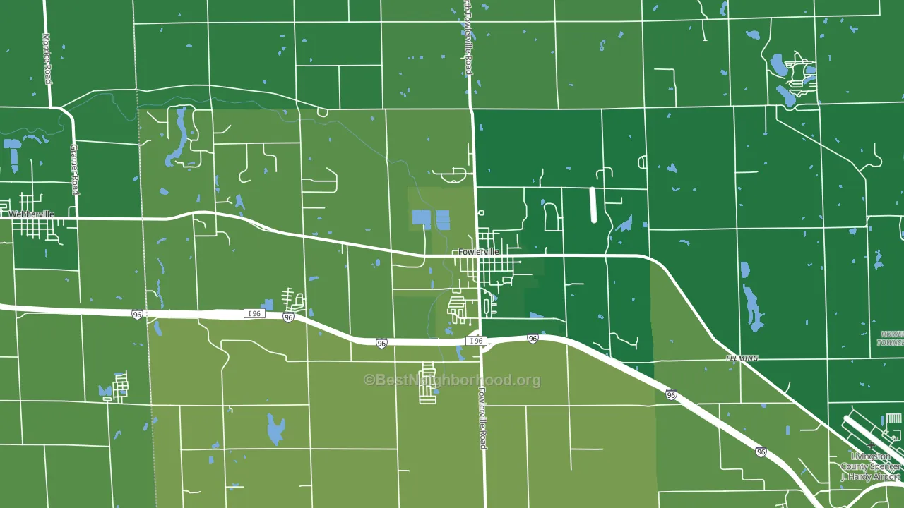 48836, MI block-group voter-turnout map