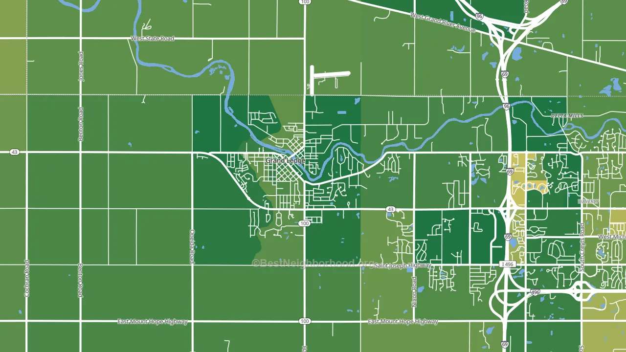 48837, MI block-group voter-turnout map