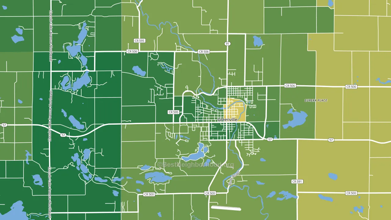 48838, MI block-group voter-turnout map